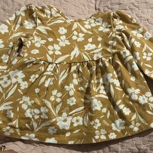 Carter's Floral Long Sleeve Tee - Mustard and White